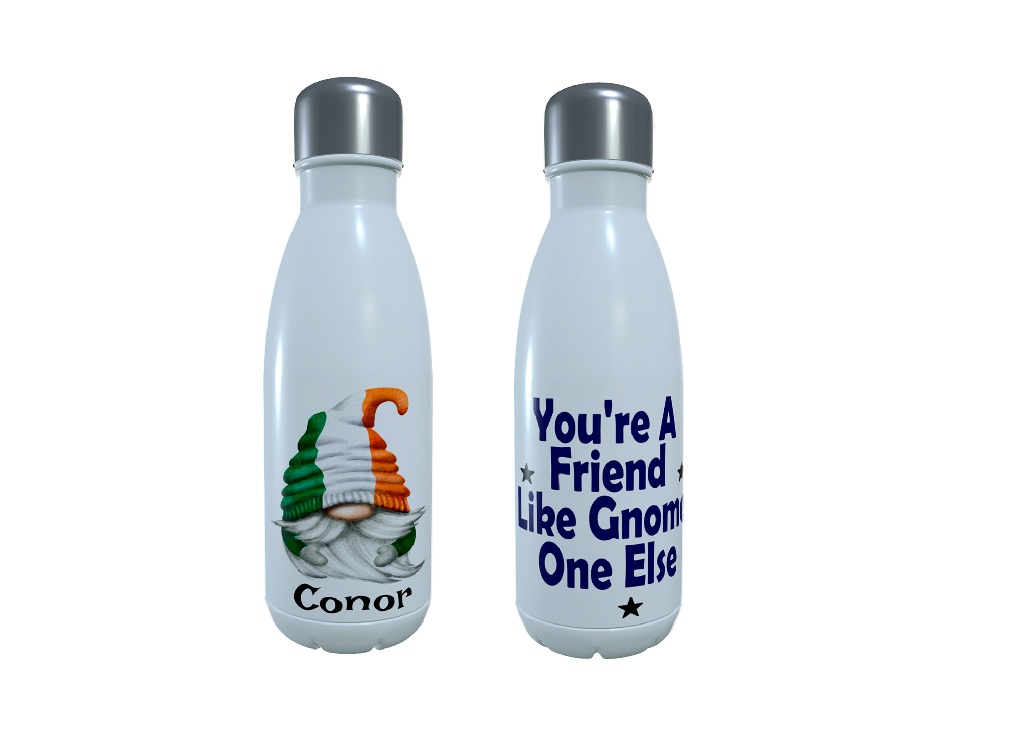 Patriotic Gnome Insulated Drinks Bottle, Irish Gnome Bottle - Click Image to Close